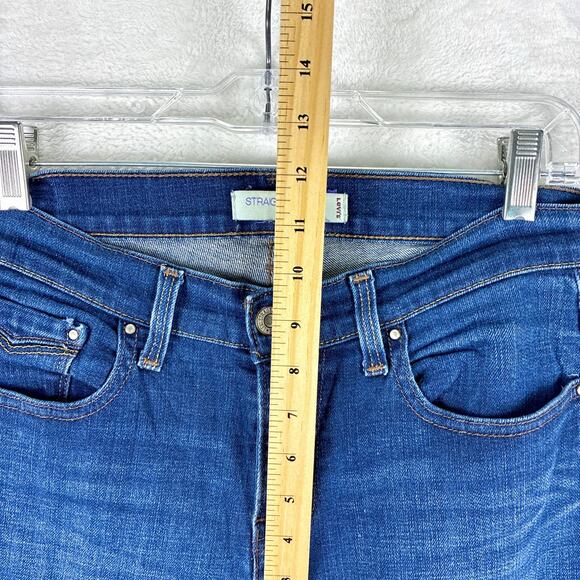 VTG Levis 505 Straight Leg Jeans Womens 30x32 Stretch Flap Pocket Y2K Rocker - Picture 6 of 10